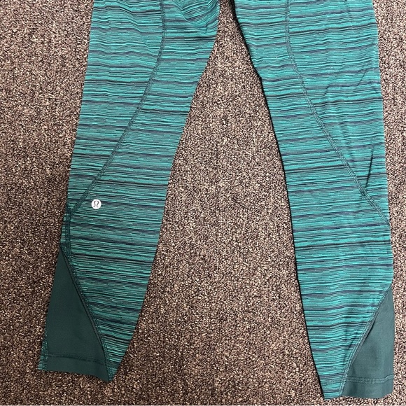 lululemon athletica Teal Striped Leggings - Picture 4 of 7